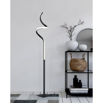 Lampadar Course, RL, 20.5x20.5x145 cm, 11W, 1x SMD LED, metal, negru mat/alb