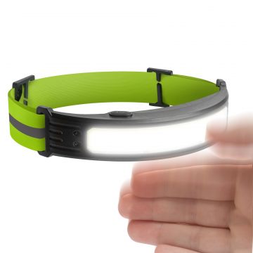 lanterna frontala cu control gestual - led cob rosu/alb - baterie de 800 mah - ip54