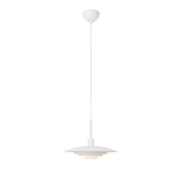 Lustră albă cu abajur din metal ø 35 cm Piny – Markslöjd