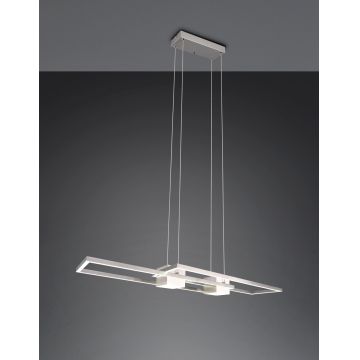 Lustra Albany, TRIO, 100x28x150 cm, 37W, 1x SMD, aluminiu, argintiu mat