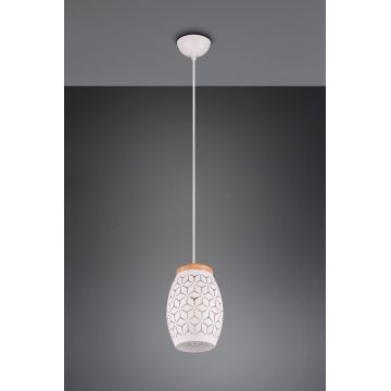Lustra Bidar, RL, 15x150 cm, 28W, 1x E27, metal, alb mat/natur
