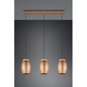 Lustra Bidar, RL, 71x15x150 cm, 28W, 3x E27, metal, aramiu