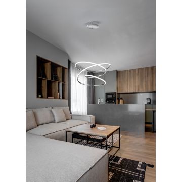 Lustra Bologna, RL, 50x150 cm, 36W, 1x SMD LED, metal, argintiu