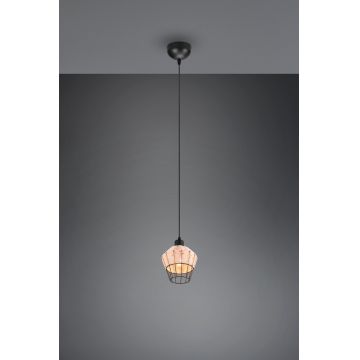 Lustra Borka, RL, 17.5x150 cm, 40W, 1x E27, ratan, natur/negru