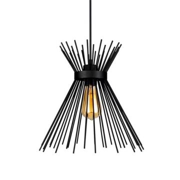 Lustra Candle I Negru 25x25x30 cm