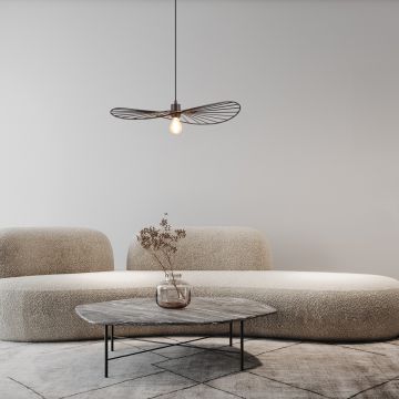 Lustra Chapeau, RL, 60x150 cm, 40W, 1x E27, metal, negru mat