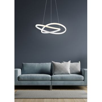 Lustra Course, RL, 60x150 cm, 27W, 1x SMD LED, metal, alb mat