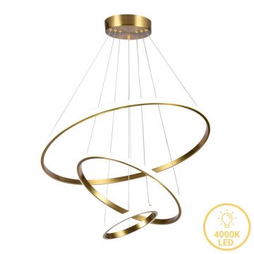 Lustra LED Pelia Auriu 60x60x40 cm
