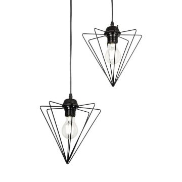Lustra Tebour Negru 30x30x70 cm