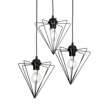 Lustra Tebour Negru 30x30x75 cm