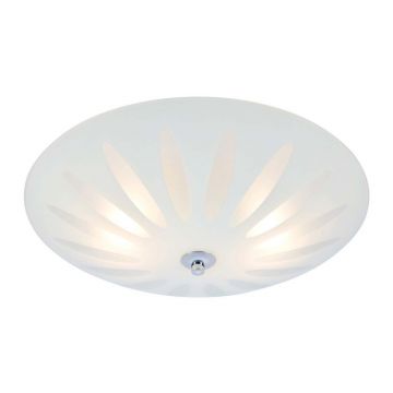 Plafonieră albă cu abajur din sticlă Petal – Markslöjd