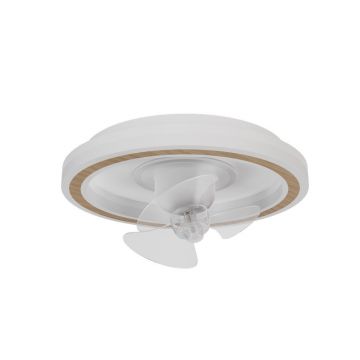Plafonieră albă LED cu control prin telecomandă/cu ventilator Alan Move – SULION