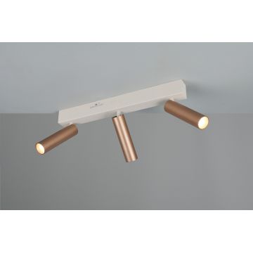 Plafoniera Ambala, TRIO, 44x4x17.5 cm, 5.5W, 3x SMD, metal, alb/aramiu