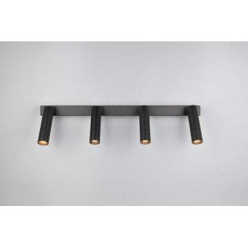 Plafoniera Ambala, TRIO, 65x13x17.5 cm, 5.5W, 4x SMD, metal, negru mat