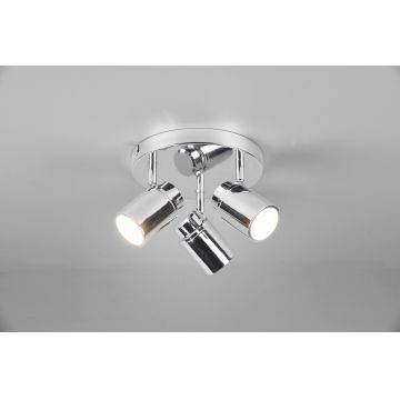 Plafoniera Angelo, TRIO, 20x15.5 cm, 5W, 3x GU10, metal, argintiu