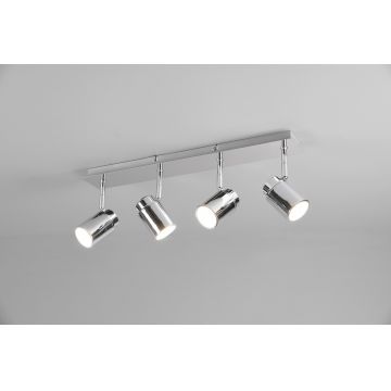 Plafoniera Angelo, TRIO, 52x19.5x9.5 cm, 5W, 4x GU10, metal, argintiu