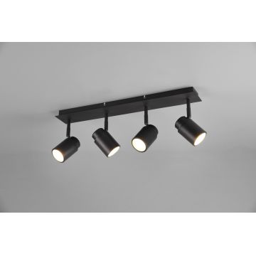 Plafoniera Angelo, TRIO, 52x19.5x9.5 cm, 5W, 4x GU10, metal, negru mat