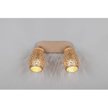Plafoniera Bidar, RL, 28x12x27 cm, 10W, 2x E14, metal, aramiu