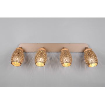 Plafoniera Bidar, RL, 74x12x27 cm, 10W, 4x E14, metal, aramiu