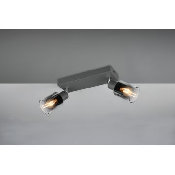 Plafoniera Cadiz, RL, 27.5x8.5x17 cm, 10W, 2x E14, metal, antracit