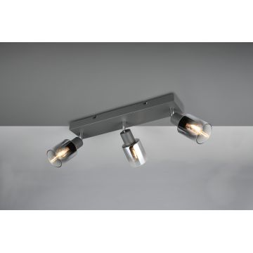 Plafoniera Cadiz, RL, 42.5x8.5x17 cm, 10W, 3x E14, metal, antracit