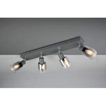 Plafoniera Cadiz, RL, 58.5x8.5x15 cm, 10W, 4x E14, metal, antracit