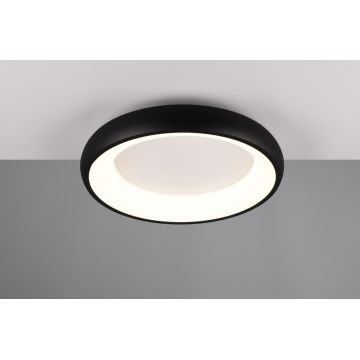 Plafoniera Cardona, TRIO, 46.5x10 cm, 29W, 1x SMD LED, metal, negru mat