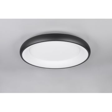 Plafoniera Cardona, TRIO, 62x10 cm, 38W, 1x SMD LED, metal, negru mat
