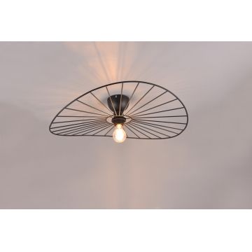 Plafoniera Chapeau, RL, 60x15.4 cm, 40W, 1x E27, metal, negru mat