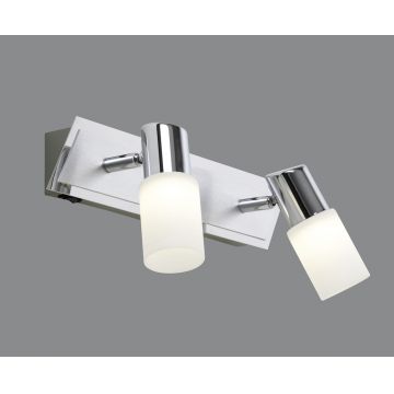 Plafoniera Clapton, TRIO, 36x7x18.5 cm, 5W, 2x SMD LED, metal, argintiu