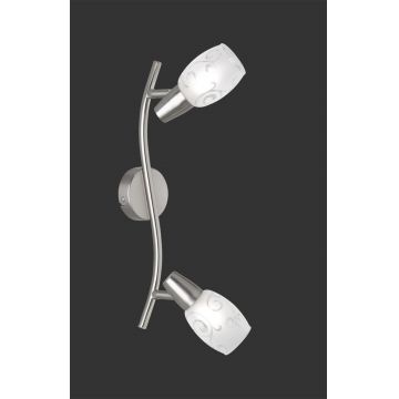 Plafoniera Colmar, RL, 39x8x19 cm, 28W, 2x E14, metal, argintiu