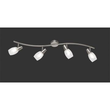 Plafoniera Colmar, RL, 79x8x19 cm, 28W, 4x E14, metal, argintiu
