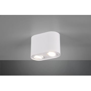 Plafoniera Cookie, TRIO, 17.8x9.6x12.5 cm, 35W, 2x GU10, metal, alb mat