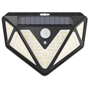 Supfire Lampa solara de perete Superfire FF6-B, 33W LED, 166leduri, 3 moduri, 1200mAh, incarcare solara si senzor de miscare