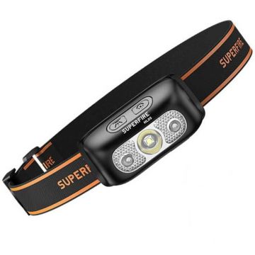 Supfire Lanterna LED pentru cap Superfire HL05-D, Lumina rosie, 110lm, 35m, 500mAh, incarcare USB