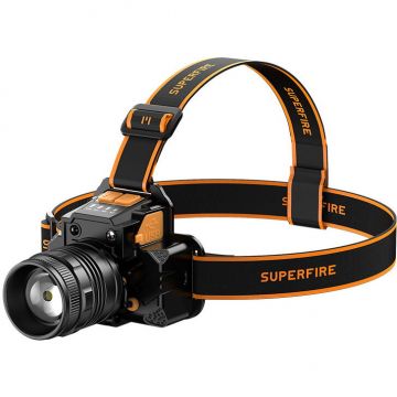 Supfire Lanterna LED pentru cap Superfire HL58, Zoom, 350lm, 230m, 2400mAh, incarcare USB