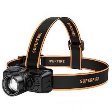 Supfire Lanterna LED pentru cap Supfire HL50, USB, 300lm, 200m, incarcare USB