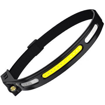 Supfire Lanterna LED pentru cap Supfire HL76, LED+COB, Lumina rosie, control miscare mana, 210lm, incarcare USB-C, 5 moduri, 1200 mAh