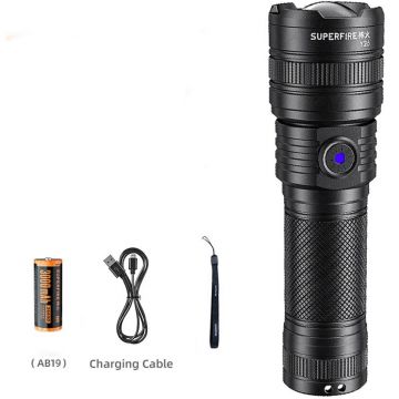Supfire Lanterna LED Superfire Y26, 1200lm, 800M, 3700mAh, incarcare USB-C, 15W