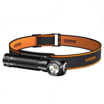 Supfire Lanterna Multifunctionala LED Superfire TH04, USB, 600lm, 120m, incarcare USB-C, suport cap, prindere magnetica