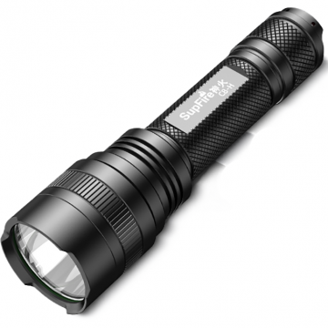 Supfire Lanterna SupFire C8-H, 15W, LED, 1500 lm, 4000 mAh, 5 moduri, rezistenta la apa, incarcare USB, Negru