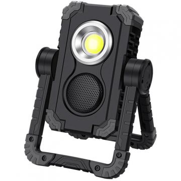 Supfire Proiector LED portabil SuperFire G11, Boxa Bluetooth, 12W, 1000lm, reincarcabil, COB, Acumulator 4400mAh