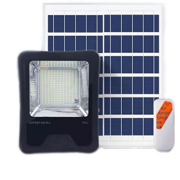 Supfire Proiector LED Superfire FF1-B, Panou solar, Senzor Lumina, 41W, 320lm, 5000mAh, Telecomanda