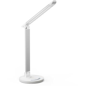 Taotronics Lampa LED de birou TaoTronics TT-DL13, 12W, 510 lm, Control touch, port incarcare USB 5V/1A, 5 moduri lumina, 44.4 cm, Protectie ochi, Clasa energetica D, Alb