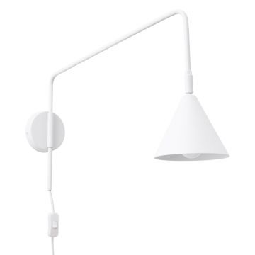 Aplică de perete albă cu alimentare la priză Zylo – Nice Lamps