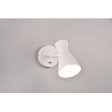 Aplica de perete Enzo, RL, 11.5x11.5x16.5 cm, 10W, 1x E27, metal, alb mat