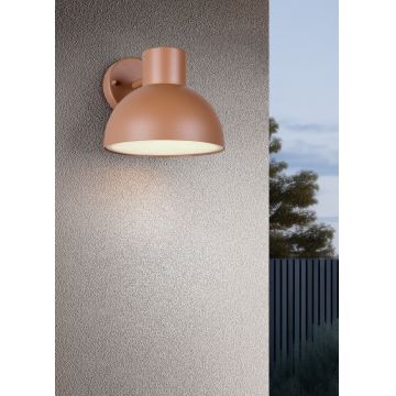 Aplica de perete pentru exterior Elbe, TRIO, 20x18.5 cm, 10W, 1x E27, aluminiu, caramiziu