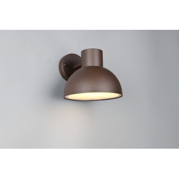 Aplica de perete pentru exterior Elbe, TRIO, 20x18.5 cm, 10W, 1x E27, aluminiu, maro