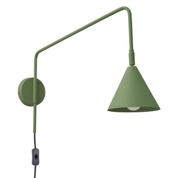 Aplică de perete verde cu alimentare la priză Zylo – Nice Lamps