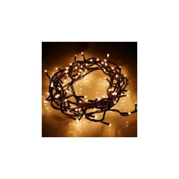 Instalatie de Craciun, tip liniara, 20 m cu 200 leduri, alb cald